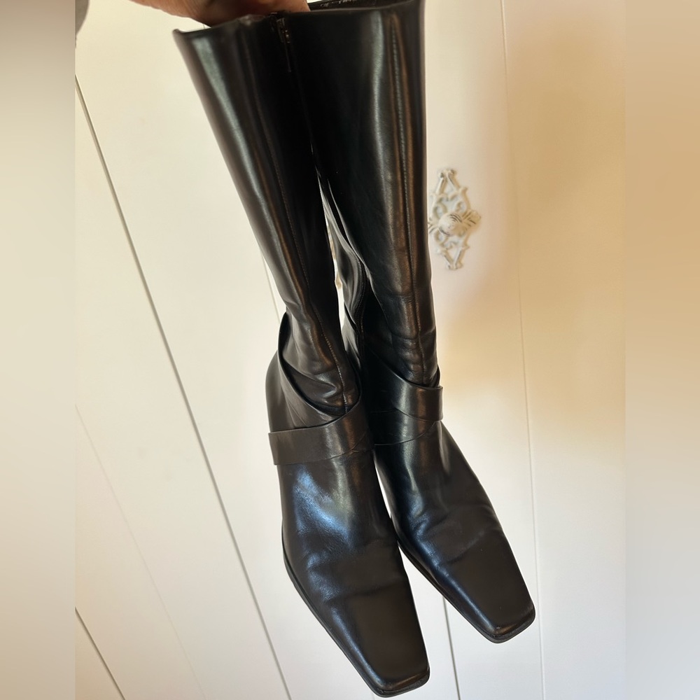 FRANCO SARTO Tall Black Leather Boots